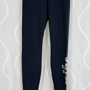 Nike Women’s Medium Black Leggings Active Stretch Pants Camo Floral Logo Cotton